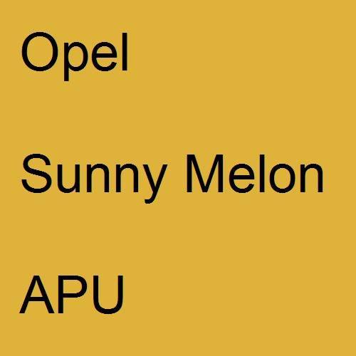 Opel, Sunny Melon, APU.